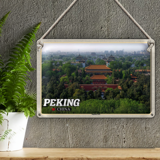 Blechschild Reise 30x20cm Peking China Jingshan Park