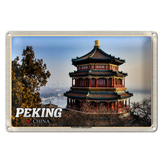 Blechschild Reise 30x20cm Peking China Kaiserlicher Sommerpalast