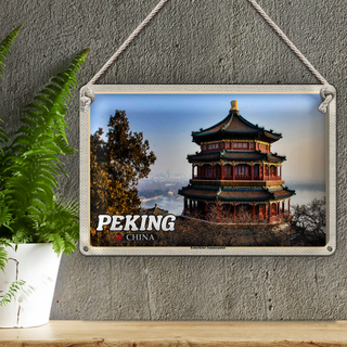 Blechschild Reise 30x20cm Peking China Kaiserlicher Sommerpalast