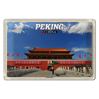 Blechschild Reise 30x20cm Peking China Verbotene Stadt