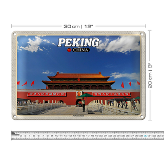 Blechschild Reise 30x20cm Peking China Verbotene Stadt