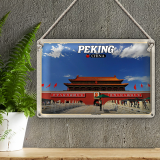 Blechschild Reise 30x20cm Peking China Verbotene Stadt