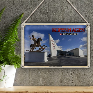 Blechschild Reise 30x20cm Kopenhagen Dänemark ARKEN Museum