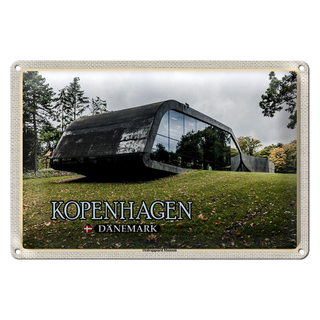 Blechschild Reise 30x20cm Kopenhagen Dänemark Ordrupgaard
