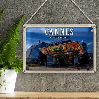 Blechschild Reise 30x20cm Cannes Frankreich Casino Barrière