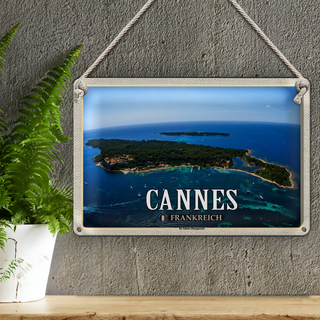 Blechschild Reise 30x20cm Cannes Frankreich Ile Sainte-Marguerite