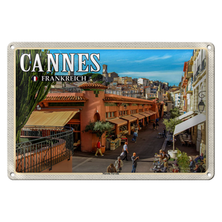 Blechschild Reise 30x20cm Cannes Frankreich Marché Forville