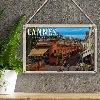 Blechschild Reise 30x20cm Cannes Frankreich Marché Forville