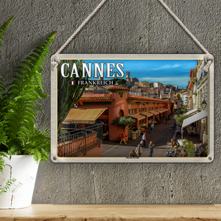 Blechschild Reise 30x20cm Cannes Frankreich Marché Forville