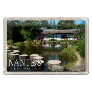 Blechschild Reise 30x20cm Nantes Frankreich Insel Versailles