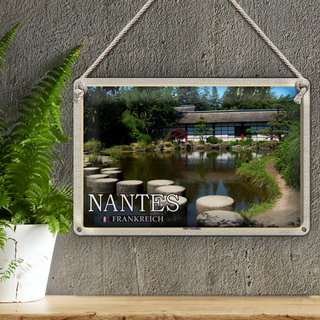Blechschild Reise 30x20cm Nantes Frankreich Insel Versailles