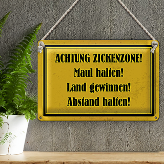 Blechschild Spruch 30x20cm Achtung Zickenzone