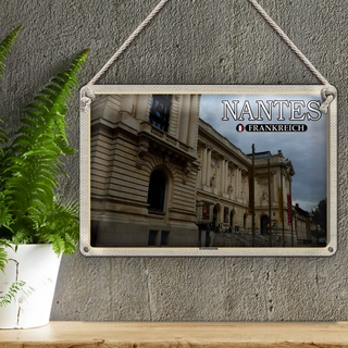 Blechschild Reise 30x20cm Nantes Frankreich Kunstmuseum