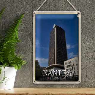 Blechschild Reise 20x30cm Nantes Frankreich Tour Bretagne