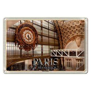 Blechschild Reise 30x20cm Paris Frankreich Musée d'Orsay Kunstmuseum