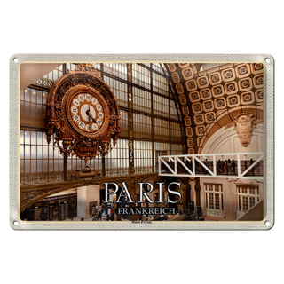 Blechschild Reise 30x20cm Paris Frankreich Musée d'Orsay Kunstmuseum