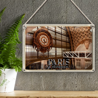 Blechschild Reise 30x20cm Paris Frankreich Musée d'Orsay Kunstmuseum