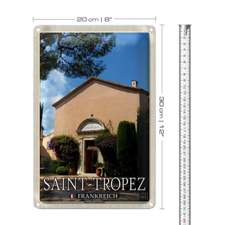 Blechschild Reise 20x30cm Saint-Tropez Frankreich Musée l'Annonciade