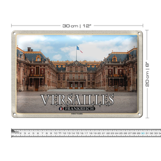 Blechschild Reise 30x20cm Versailles Frankreich Schloss Frontansicht