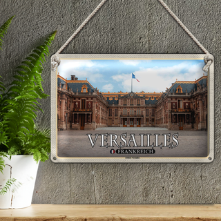 Blechschild Reise 30x20cm Versailles Frankreich Schloss Frontansicht
