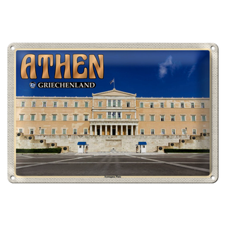 Blechschild Reise 30x20cm Athen Griechenland Syntagma Platz