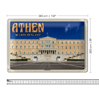 Blechschild Reise 30x20cm Athen Griechenland Syntagma Platz