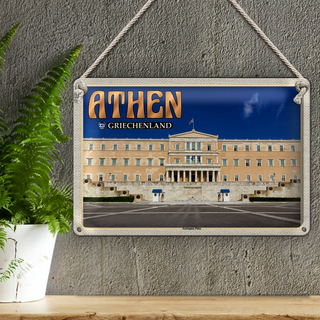Blechschild Reise 30x20cm Athen Griechenland Syntagma Platz