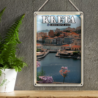 Blechschild Reise 20x30cm Kreta Griechenland Agios Nilolaos