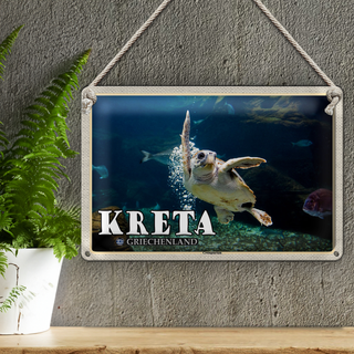 Blechschild Reise 30x20cm Kreta Griechenland Cretaaquarium