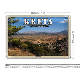 Blechschild Reise 30x20cm Kreta Griechenland Lassithi Plateau