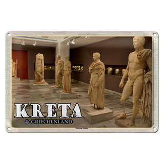 Blechschild Reise 30x20cm Kreta Griechenland Museum Iraklio