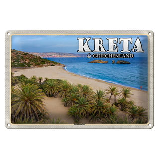 Blechschild Reise 30x20cm Kreta Griechenland Strand von Vai