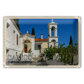 Blechschild Reise 30x20cm Samos Griechenland Klosteranlage Panagia