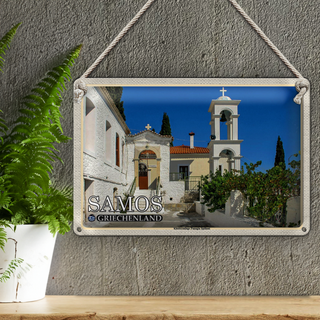 Blechschild Reise 30x20cm Samos Griechenland Klosteranlage Panagia