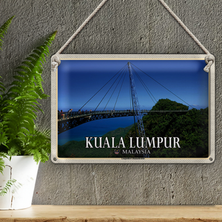 Blechschild Reise 30x20cm Kuala Lumpur Malaysia Langindkavi