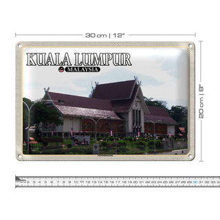 Blechschild Reise 30x20cm Kuala Lumpur Nationalmuseum
