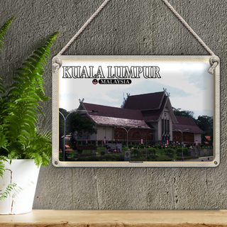 Blechschild Reise 30x20cm Kuala Lumpur Nationalmuseum