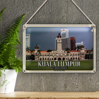 Blechschild Reise 30x20cm Kuala Lumpur Sultan Abdul Building