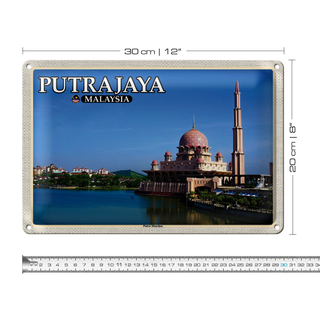 Blechschild Reise 30x20cm Putrajaya Malaysia Putra Moschee