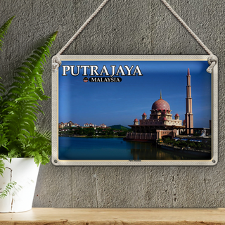 Blechschild Reise 30x20cm Putrajaya Malaysia Putra Moschee