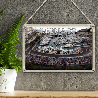 Blechschild Reise 30x20cm Monaco Grand Prix Rennsport