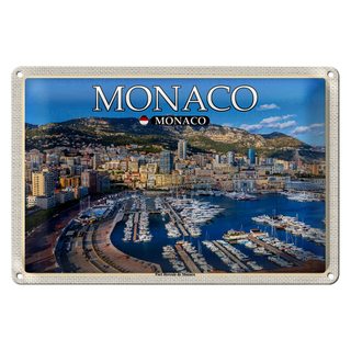 Blechschild Reise 30x20cm Monaco Port Hercule de Monaco