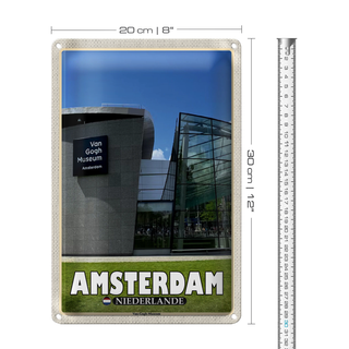 Blechschild Reise 20x30cm Amsterdam Niederlande Van-Gogh-Museum
