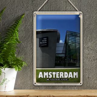 Blechschild Reise 20x30cm Amsterdam Niederlande Van-Gogh-Museum
