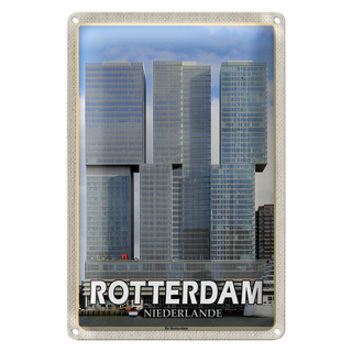 Blechschild Reise 20x30cm Rotterdam Niederlande De Rotterdam