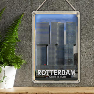 Blechschild Reise 20x30cm Rotterdam Niederlande De Rotterdam