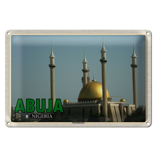 Blechschild Reise 30x20cm Abuja Nigeria Nationalmoschee