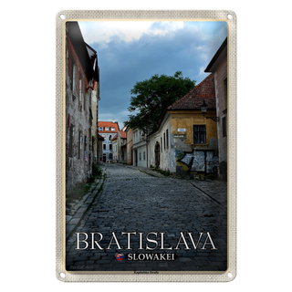 Blechschild Reise 20x30cm Bratislava Slowakei Kapitulska Straße
