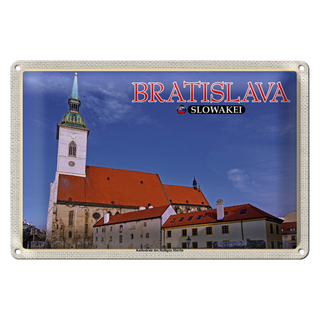 Blechschild Reise 30x20cm Bratislava Kathedrale Heiligen Martin