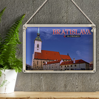 Blechschild Reise 30x20cm Bratislava Kathedrale Heiligen Martin